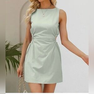 Lillusory Mint Green Cutout Mini Dress Sleeveless NWT